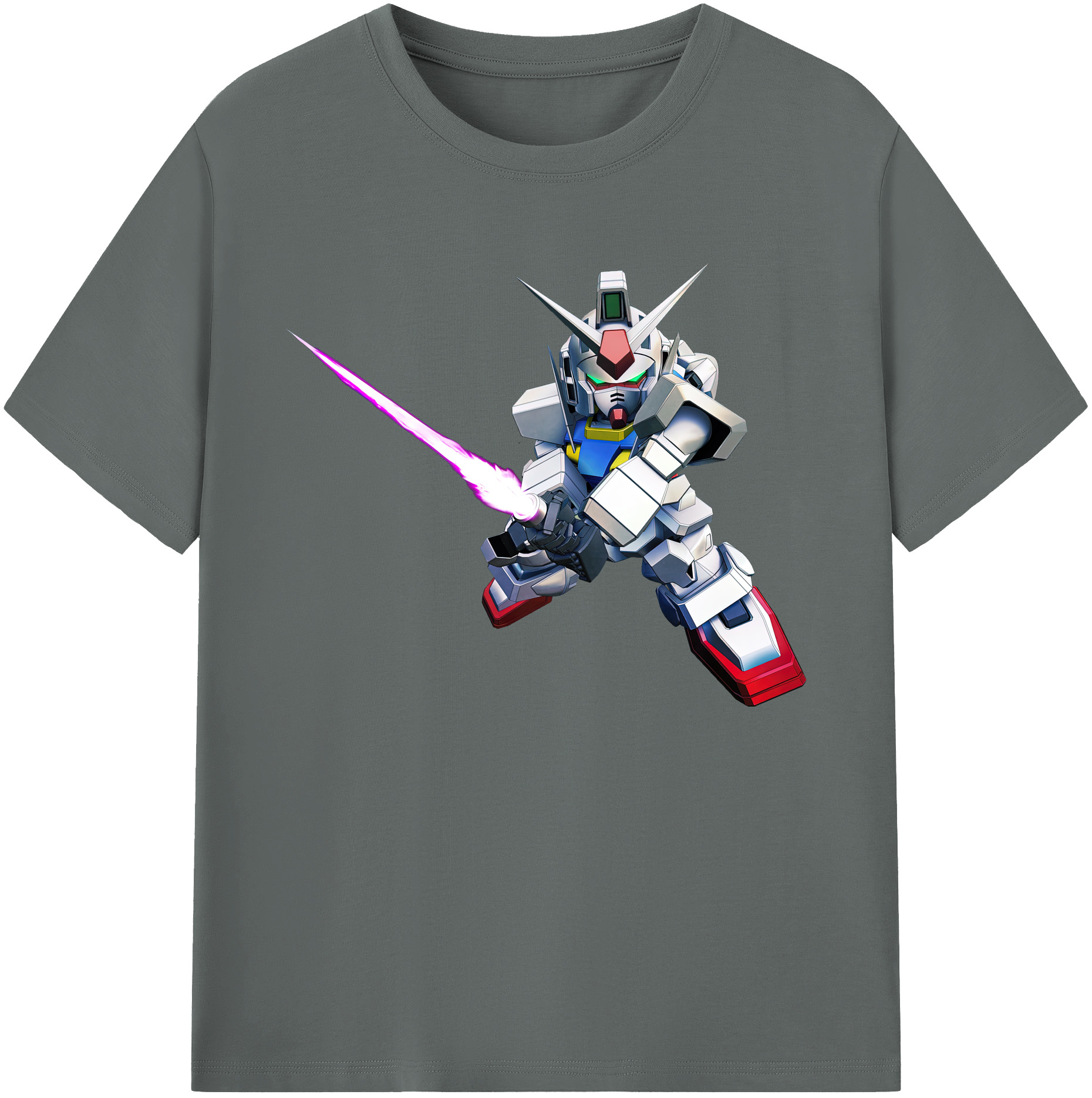（画像用） 機動戦士ガンダム Mobile Suit Gundam 綿100％ メンズ半袖Tシャツ｜肌触りやわらか＆通気性
